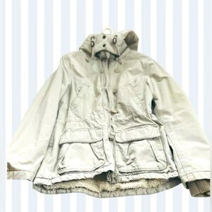 H&M Label of Graded Goods Jacket Beige Faux Fur lined Size